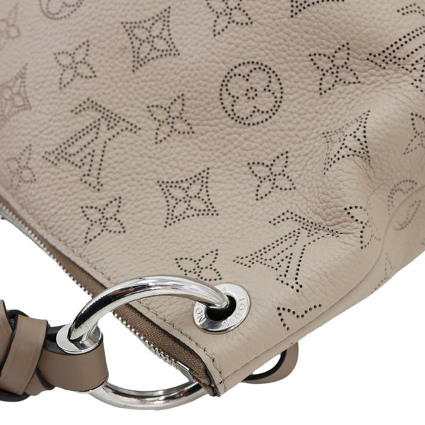 LOUIS VUITTON Beaubourg Mahina MM Leather Hobo Shoulder Bag Cream