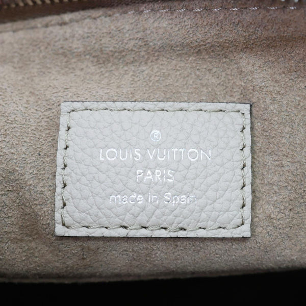 LOUIS VUITTON Beaubourg Mahina MM Leather Hobo Shoulder Bag Cream