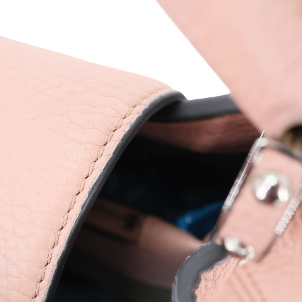 LOUIS VUITTON Capucines MM Taurillon Leather Satchel Bag Magnolia