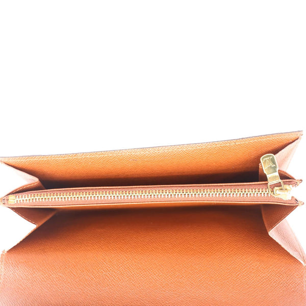 LOUIS VUITTON Sarah Vintage Monogram Canvas Wallet Brown