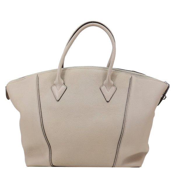 LOUIS VUITTON Soft Lockit Grained Cachemire Calfskin Leather Crossbody Bag Cream