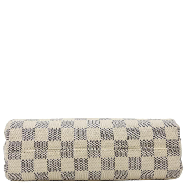 LOUIS VUITTON Croisette Damier Azur Satchel Crossbody Bag Rose Ballerine