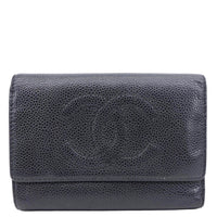 CHANEL Timeless CC Caviar Leather Wallet Black