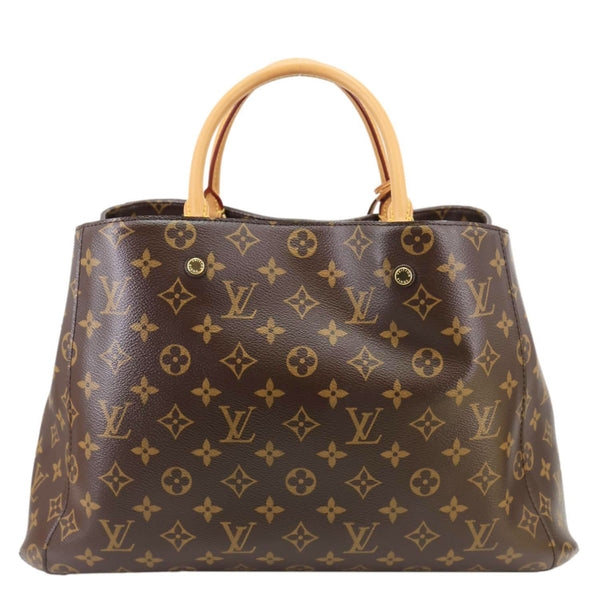 LOUIS VUITTON Montaigne GM Monogram Canvas Shoulder Bag Brown