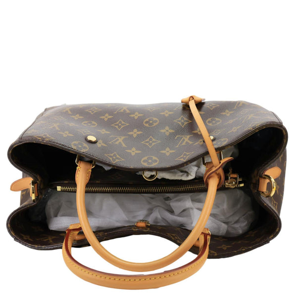 LOUIS VUITTON Montaigne GM Monogram Canvas Shoulder Bag Brown