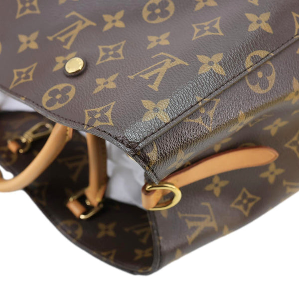 LOUIS VUITTON Montaigne GM Monogram Canvas Shoulder Bag Brown