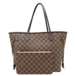 LOUIS VUITTON Neverfull MM Damier Ebene Tote Bag Rose Ballerine