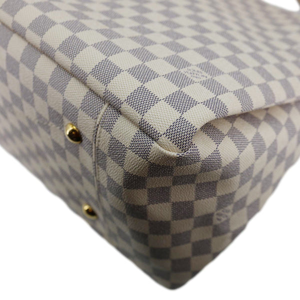 LOUIS VUITTON Artsy MM Damier Azur Hobo Bag White