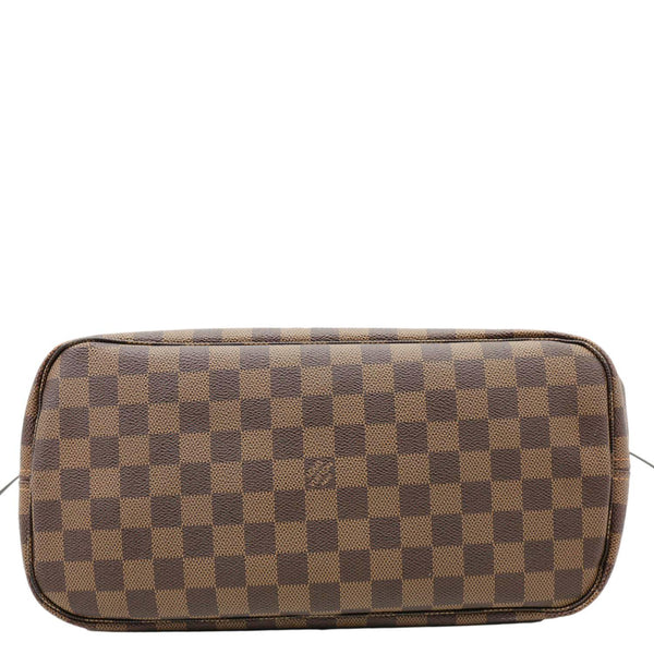 LOUIS VUITTON Neverfull MM Damier Ebene Tote Bag Rose Ballerine