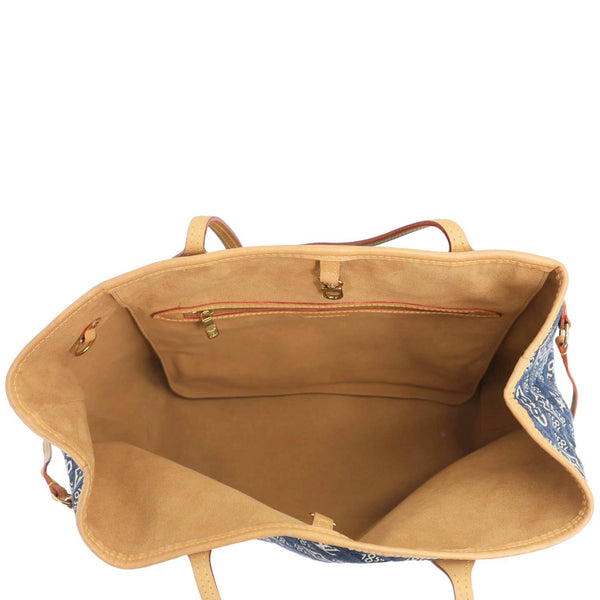 LOUIS VUITTON Neverfull MM Monogram Jacquard Since 1854 Canvas Tote Bag Blue