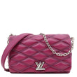 LOUIS VUITTON GO-14 MM Malletage Quilted Lambskin Leather Crossbody Bag Burgundy