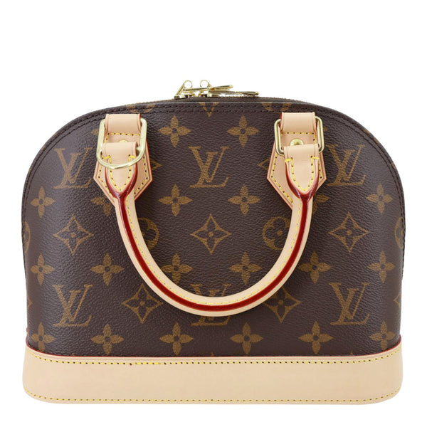 LOUIS VUITTON Alma BB Monogram Canvas Crossbody Bag Brown