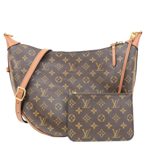 LOUIS VUITTON Loop Monogram Reverse Canvas Hobo Bag Brown