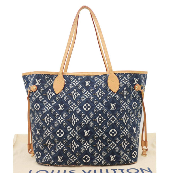 LOUIS VUITTON Neverfull MM Monogram Jacquard Since 1854 Canvas Tote Bag Blue