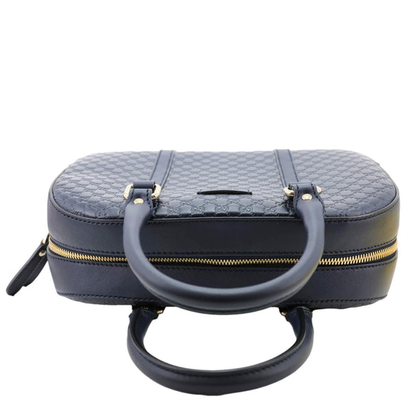 GUCCI Small Microguccissima Leather Crossbody Bag Navy Blue 510286