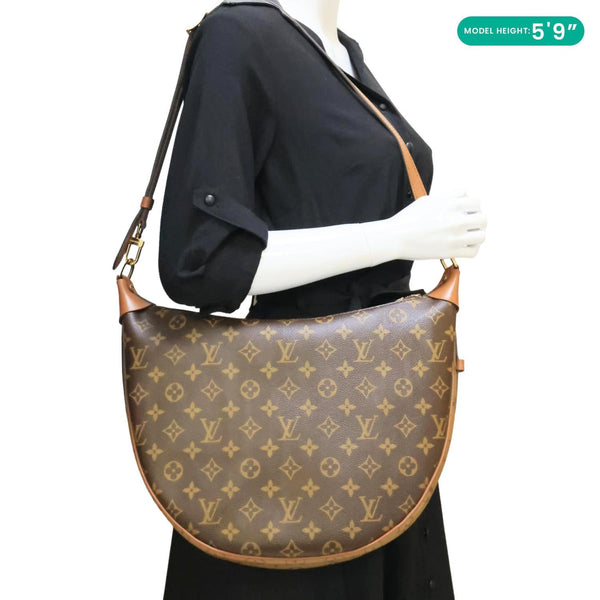 LOUIS VUITTON Loop Monogram Reverse Canvas Hobo Bag Brown