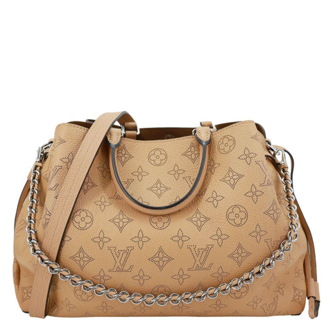 LOUIS VUITTON Bella Mahina Leather Tote Bag Brown
