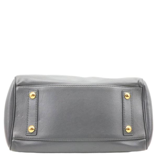 LOUIS VUITTON Cinema Intrigue Calf Leather Satchel Bag Grey