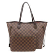 LOUIS VUITTON Neverfull MM Damier Ebene Tote Bag Brown