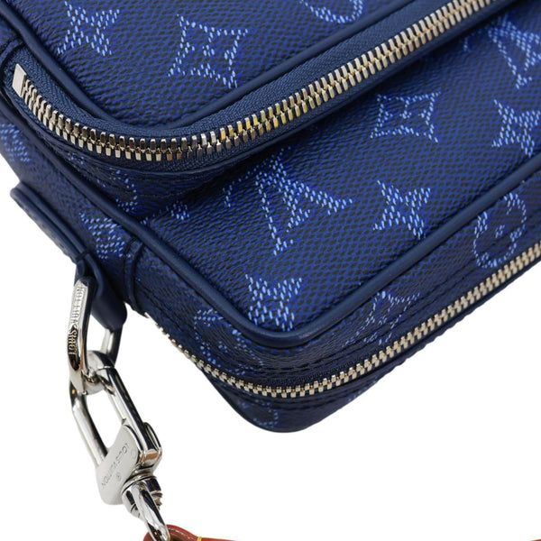 LOUIS VUITTON Nil Monogram Heritage Canvas Shoulder Bag Blue
