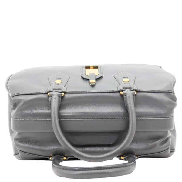 LOUIS VUITTON Cinema Intrigue Calf Leather Satchel Bag Grey