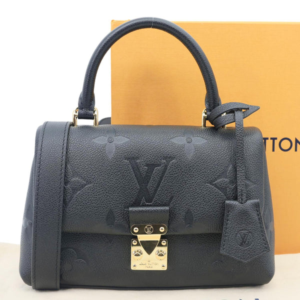 LOUIS VUITTON Madeleine BB Monogram Empreinte Leather Crossbody Bag Black
