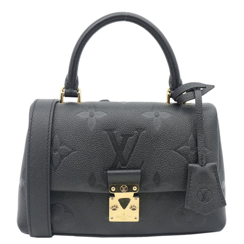 LOUIS VUITTON Madeleine BB Monogram Empreinte Leather Crossbody Bag Black