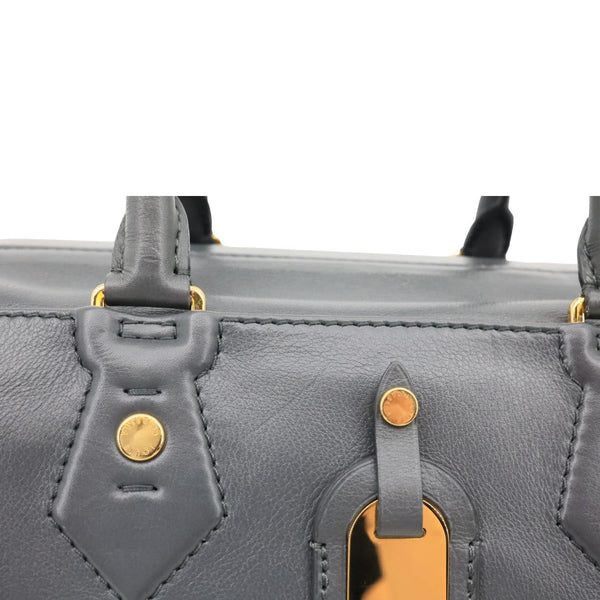 LOUIS VUITTON Cinema Intrigue Calf Leather Satchel Bag Grey