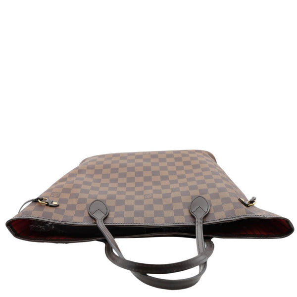 LOUIS VUITTON Neverfull MM Damier Ebene Tote Bag Brown