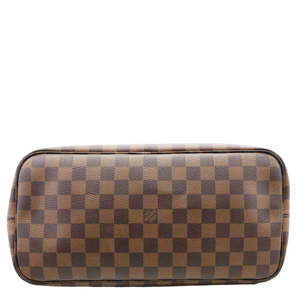 LOUIS VUITTON Neverfull MM Damier Ebene Tote Bag Brown