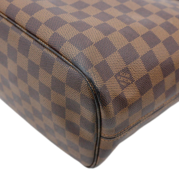 LOUIS VUITTON Neverfull MM Damier Ebene Tote Bag Brown