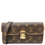 LOUIS VUITTON Camille Pochette Monogram Canvas Shoulder Bag Brown
