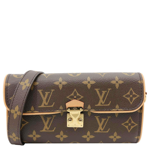 LOUIS VUITTON Camille Pochette Monogram Canvas Shoulder Bag Brown