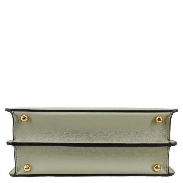FENDI Peekaboo I SEE U Small Leather Satchel Shoulder Bag Light Green