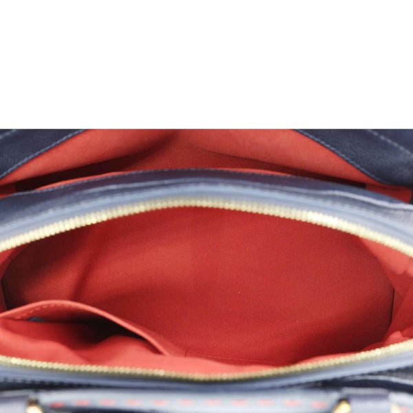 LOUIS VUITTON Vosges MM Whipstitch Monogram Empreinte Leather Shoulder Bag Navy Blue