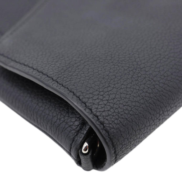 LOUIS VUITTON Mylockme Leather Chain Crossbody Bag Black