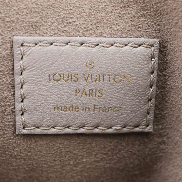 LOUIS VUITTON Coussin PM Monogram Embossed Lambskin Leather Shoulder Bag Gris