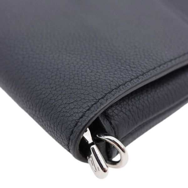 LOUIS VUITTON Mylockme Leather Chain Crossbody Bag Black