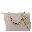 LOUIS VUITTON Coussin PM Monogram Embossed Lambskin Leather Shoulder Bag Gris
