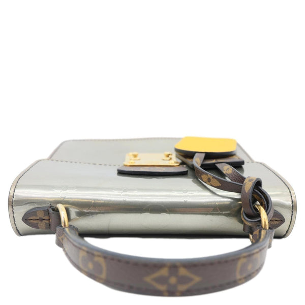 LOUIS VUITTON Spring Street NM Monogram Vernis Leather Shoulder Bag Silver