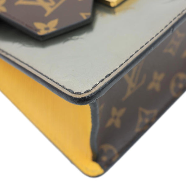 LOUIS VUITTON Spring Street NM Monogram Vernis Leather Shoulder Bag Silver