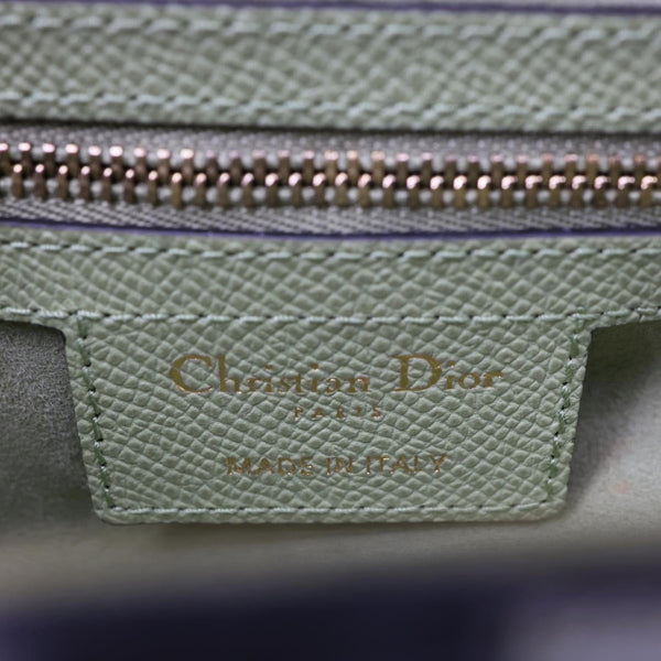 CHRISTIAN DIOR Saddle Grained Calfskin Leather Shoulder Bag Green