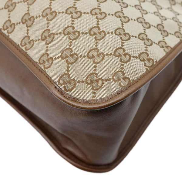 GUCCI Horsebit 1955 Large GG Canvas Tote Bag Beige 623695