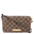 LOUIS VUITTON Favorite PM Damier Ebene  Chain Crossbody Bag Brown