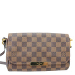 LOUIS VUITTON Favorite PM Damier Ebene  Chain Crossbody Bag Brown