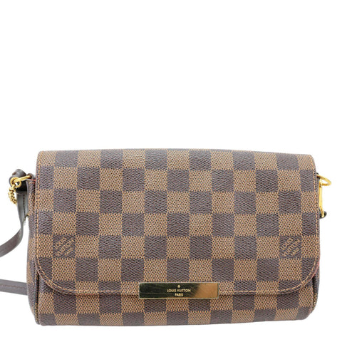 LOUIS VUITTON Favorite PM Damier Ebene Crossbody Bag Brown