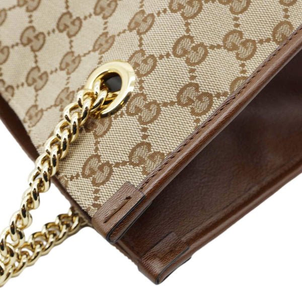 GUCCI Horsebit 1955 Large GG Canvas Tote Bag Beige 623695