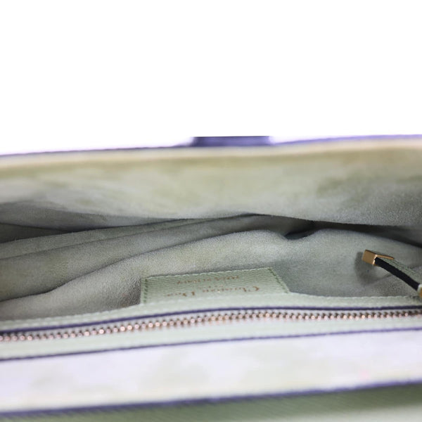 CHRISTIAN DIOR Saddle Grained Calfskin Leather Shoulder Bag Green