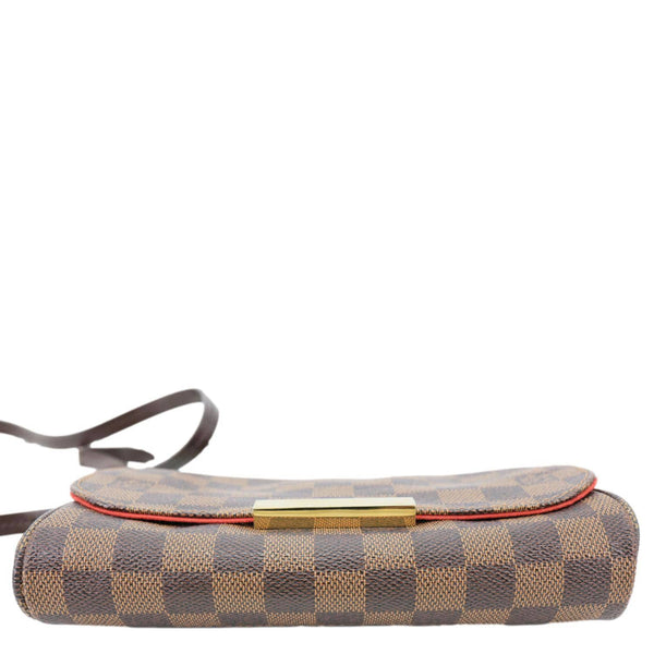 LOUIS VUITTON Favorite PM Damier Ebene  Chain Crossbody Bag Brown