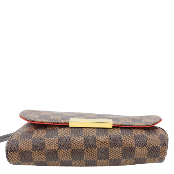 LOUIS VUITTON Favorite PM Damier Ebene  Chain Crossbody Bag Brown